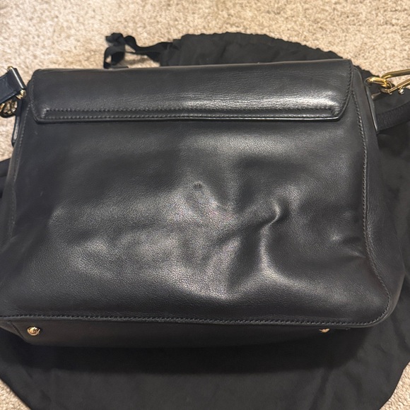 Dolce & Gabbana Miss Linda Saffiano leather handle bag with gold-tone - Picture 12 of 16